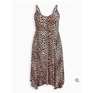 Torrid Leopard Super Soft Handkerchief Midi Dress